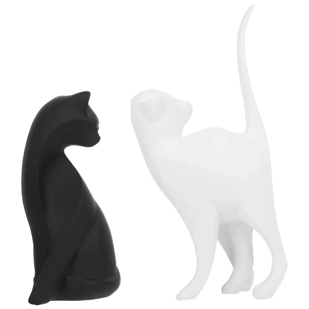 Statue de chat noir, décoration intérieure Mini figurines de chat, décor de  chambre Matt Ceramic Small Cat Figurine, donner des figurines de chat pour  chat