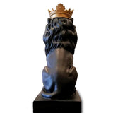 Statue Lion Roi Couronné