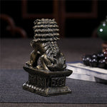 statue lion temple asiatique