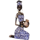 Statue Africaine Avec Jarre