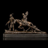 Statue indienne sur un cheval