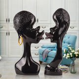 Statue couple africaine
