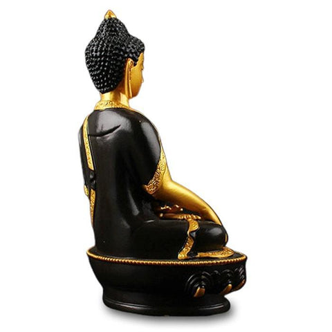 Statue Bouddha Moine Noir