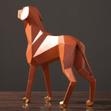Statue origami chien
