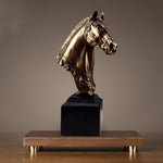 Statue cheval couleur cuivre