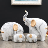 Famille statues éléphants