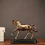 Statue cheval bronze sur table