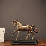 Statue cheval bronze sur table