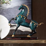 statue cheval asiatique sur meuble