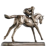 Statue jockey cheval 
