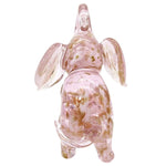statue éléphant en verre rose