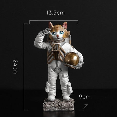 Statue Chat astronaute 