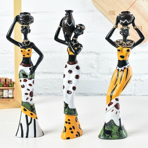 Trio de statue africaine