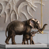 Statue famille éléphant