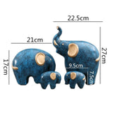 taille statue éléphant famille