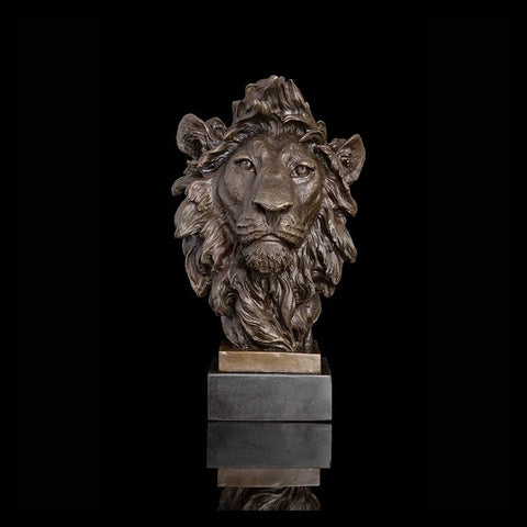 Statue de lion en bronze