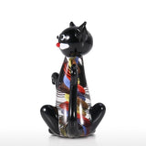 Statue chat coloré