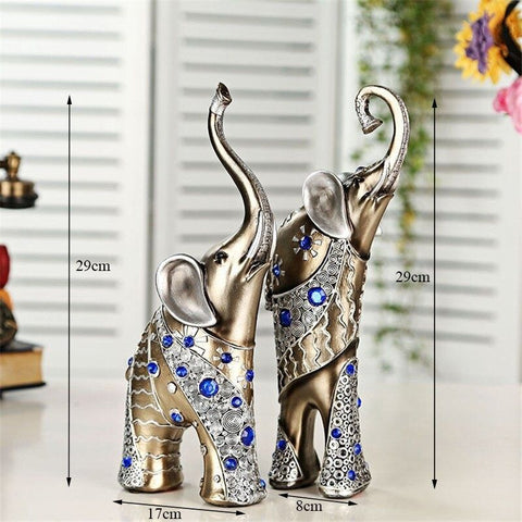 Taille statue éléphant strass