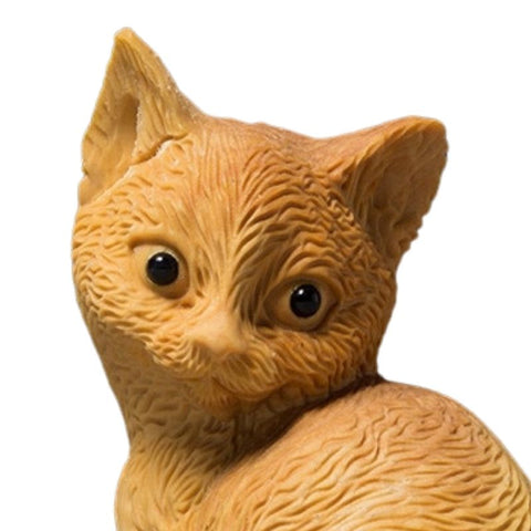 Statue chat bois