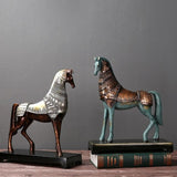 Duo statues cheval grec