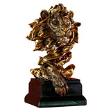 statue tête de lion