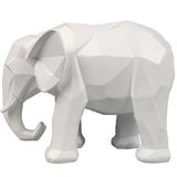 Statue origami éléphant blanc