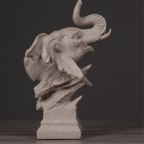 sculpture éléphant pierre
