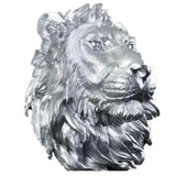 statue lion argent