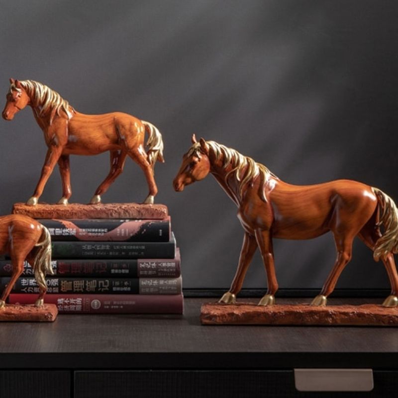 Décorations en bois | Statue de cheval en bois Décorations en bois | Statue de cheval en bois