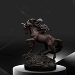 Sculpture cheval marron