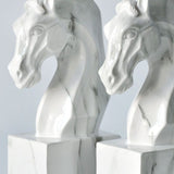 Têtes de chevaux blanc