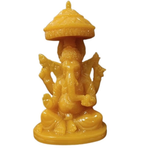 Statue Indienne Éléphant Ganesh jaune