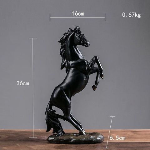 Statue de cheval cabré