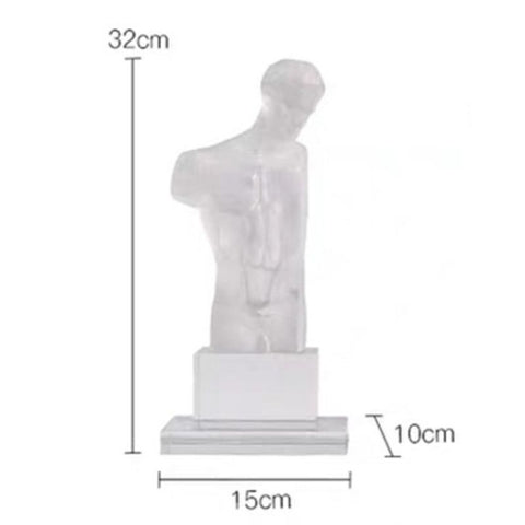 Statue d'homme grec en verre
