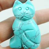 statue chat bleu