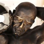 statue d'homme grec marron