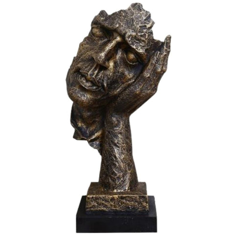 Statue Homme Visage Bronze