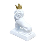 statue de roi lion blanc