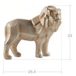 statue de lion géométrique