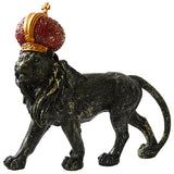 statue de roi lion noir