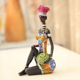 statue femme colorée