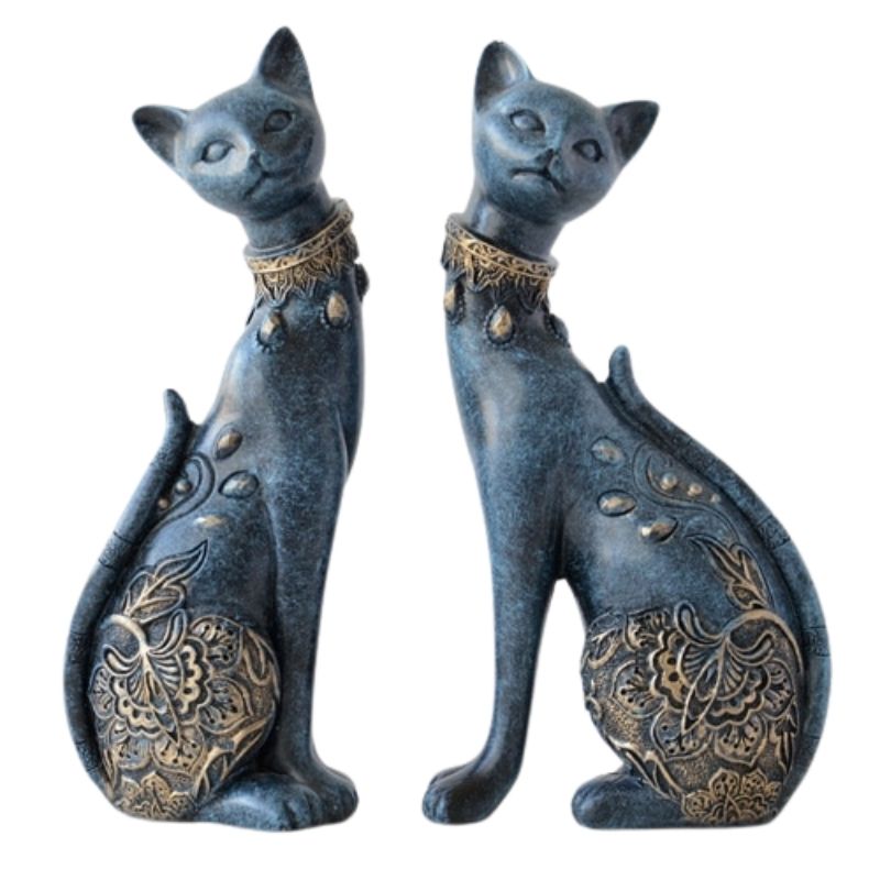 Statuette Chat Atmosphera En Céramique - Blanc H26cm | Déco Intérieur Design