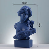 Statue femme bleue