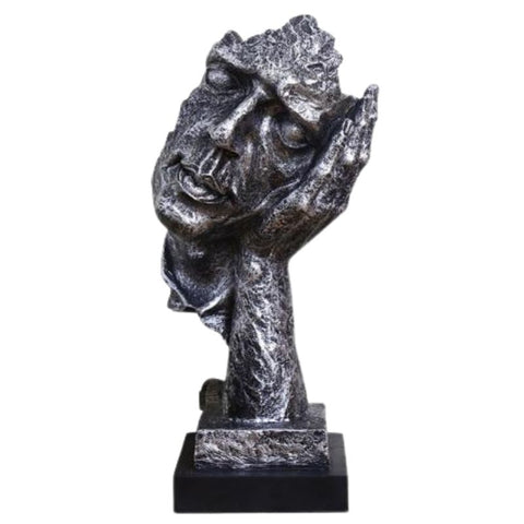 Statue Homme Visage Doré