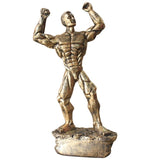 Statue homme musculation bronze