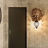 lampe murale en forme de lion
