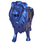 grande statue de lion bleu