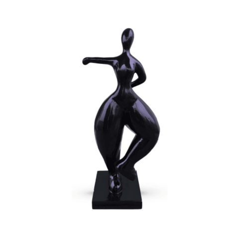 Statue Femme Ronde en Résine Noir