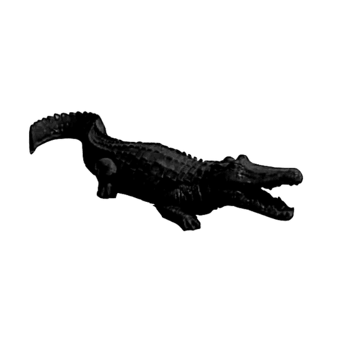 Statue Crocodile Sauvage Noir 70cm