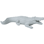 Statue Crocodile Sauvage Blanc 70cm